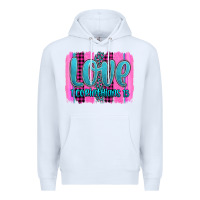 White love corinthians 13 valentine's day brushstroke Premium Hoodie - AdoDesignShop