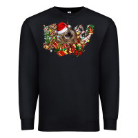 Black christmas joy highland cow Premium Sweatshirt - CowhideDigitalArt