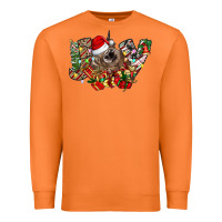 Carrot christmas joy highland cow Premium Sweatshirt - CowhideDigitalArt