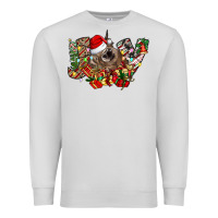 Dove Grey christmas joy highland cow Premium Sweatshirt - CowhideDigitalArt