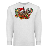 Oatmeal Heather christmas joy highland cow Premium Sweatshirt - CowhideDigitalArt