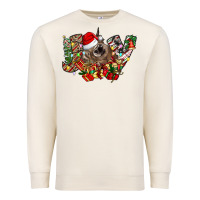 Sandshell christmas joy highland cow Premium Sweatshirt - CowhideDigitalArt
