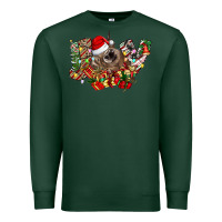 Sports Green christmas joy highland cow Premium Sweatshirt - CowhideDigitalArt