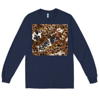 Navy leopard and cowhides Long Sleeve Tee - BarkalooDesign