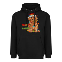 Black merry and bright toy poodle Heavyweight Hoodie - RanaPortraitStore