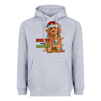 Heather Grey merry and bright toy poodle Heavyweight Hoodie - RanaPortraitStore
