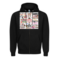 Black funny coffee quotes Zipper Hoodie - MaliasSmallBusiness