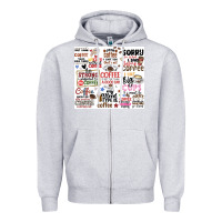 Heather Grey funny coffee quotes Zipper Hoodie - MaliasSmallBusiness