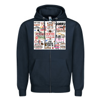 Navy funny coffee quotes Zipper Hoodie - MaliasSmallBusiness