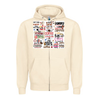 Sandshell funny coffee quotes Zipper Hoodie - MaliasSmallBusiness