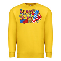 Lemon Flip flops fireworks & freedom 4th of july Premium Sweatshirt - CowGirlArtShop
