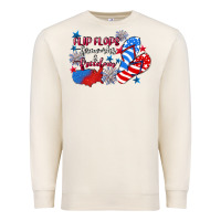 Sandshell Flip flops fireworks & freedom 4th of july Premium Sweatshirt - CowGirlArtShop