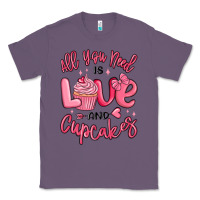 Lavender all you need is love and cupcakes valentines day Classic Tee - MaliasSmallBusiness