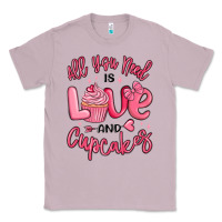 Lilac all you need is love and cupcakes valentines day Classic Tee - MaliasSmallBusiness