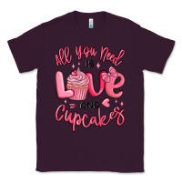Plum all you need is love and cupcakes valentines day Classic Tee - MaliasSmallBusiness