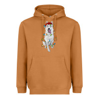 Meerkat christmas white shepherd with christmas lights Heavyweight Hoodie - RanaPortraitStore