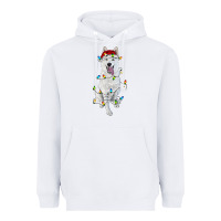 White christmas white shepherd with christmas lights Heavyweight Hoodie - RanaPortraitStore