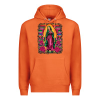 Carrot our lady of guadalupe serape background Premium Hoodie - Artiststas