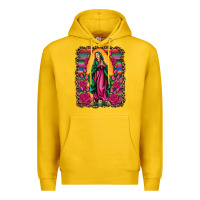 Lemon our lady of guadalupe serape background Premium Hoodie - Artiststas