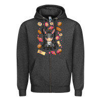 Charcoal Heather mi donkey mexican concha Zipper Hoodie - MaliasSmallBusiness