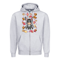 Heather Grey mi donkey mexican concha Zipper Hoodie - MaliasSmallBusiness