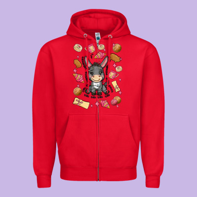 Zipper Hoodie mi donkey mexican concha