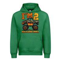 Emerald i'm two this is how i roll monster truck birthday Urban Hoodie - Jasminsmagicworld