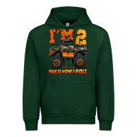 Forest Green i'm two this is how i roll monster truck birthday Urban Hoodie - Jasminsmagicworld