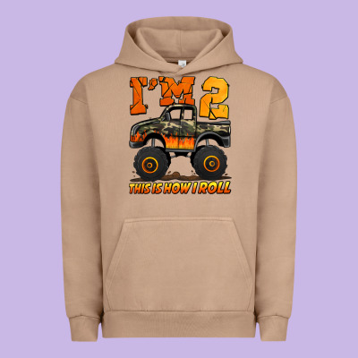 I'm Two This Is How I Roll Monster Truck Birthday Urban Hoodie Designed By Jasminsmagicworld
