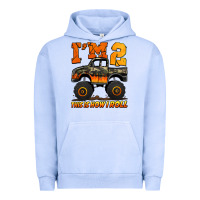 Pigment Grape Ice i'm two this is how i roll monster truck birthday Urban Hoodie - Jasminsmagicworld