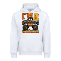 White i'm two this is how i roll monster truck birthday Urban Hoodie - Jasminsmagicworld