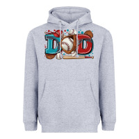 Heather Grey dad baseball Heavyweight Hoodie - Zillion Design Studio
