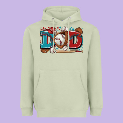 Dad Baseball Heavyweight Hoodie Designed By Zillion Design Studio