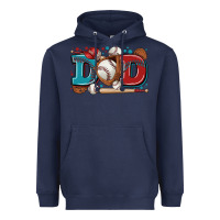 Navy dad baseball Heavyweight Hoodie - Zillion Design Studio