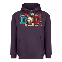 Plum dad baseball Heavyweight Hoodie - Zillion Design Studio
