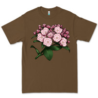 Cacao Mountain Laurel Flower Illustrations Premium Tee - LillyAllenDesigns