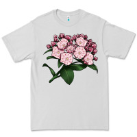Dove Grey Mountain Laurel Flower Illustrations Premium Tee - LillyAllenDesigns
