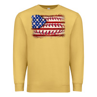 Antique Gold Baseball American flag Premium Sweatshirt - Neo Western