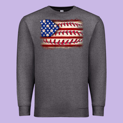 Baseball American Flag Premium Sweatshirt Designed By Neo Western