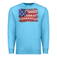 Ocean Blue Baseball American flag Premium Sweatshirt - Neo Western