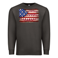 Smoke Baseball American flag Premium Sweatshirt - Neo Western