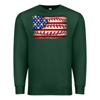 Sports Green Baseball American flag Premium Sweatshirt - Neo Western