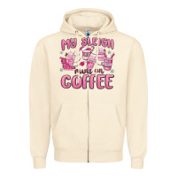Sandshell my sleigh runs on coffee Zipper Hoodie - MaliasSmallBusiness