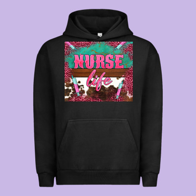 Western Nurse Life Needle Urban Hoodie Designed By Barkaloodesign