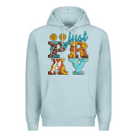 Blue Mist just pray western sunflowers Premium Hoodie - AdoDesignShop