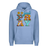 Colony Blue just pray western sunflowers Premium Hoodie - AdoDesignShop