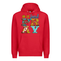 Red just pray western sunflowers Premium Hoodie - AdoDesignShop