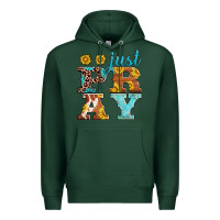 Sports Green just pray western sunflowers Premium Hoodie - AdoDesignShop