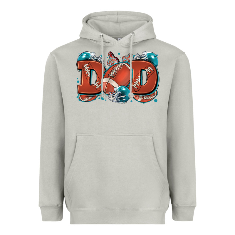 Dad American Football Heavyweight Hoodie by Zillion Design Studio | Teevron