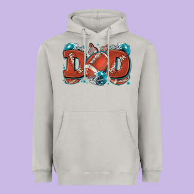 Dad American Football Heavyweight Hoodie Designed By Zillion Design Studio